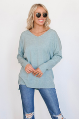 Dreamer Sweater In Heather Mint