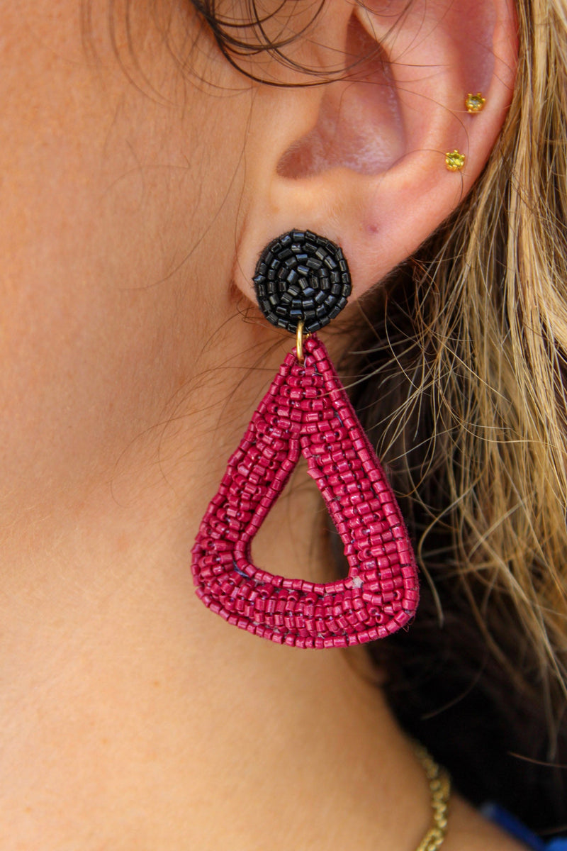 Burgundy Midnight Dangle Earring