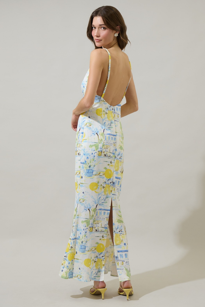 Bart Town Open Back Midi Dress