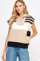 Presley Striped Sweater Vest