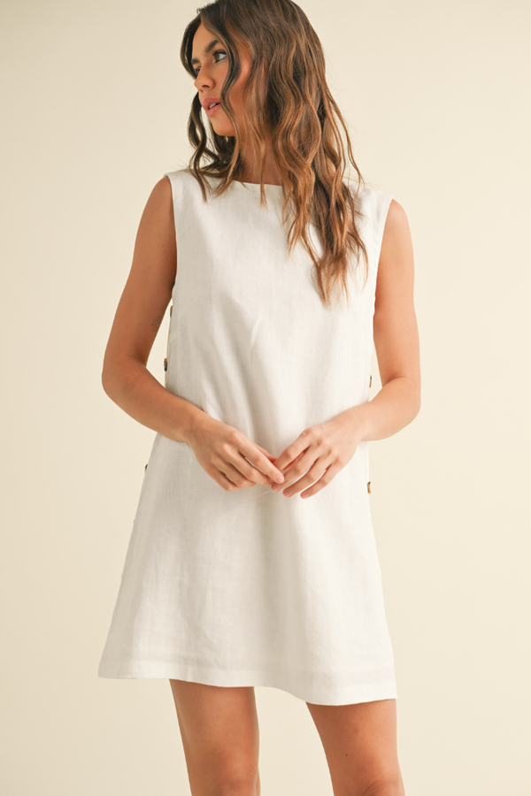 Byrdie Linen Mini Dress