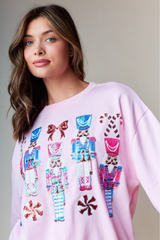 Nutcracker Candy Sequin Sweatshirt