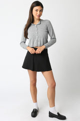 Bella cardigan in heather gray