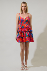 Kahlia Tropics Ruffle Mini Dress