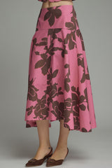 Birdi midi skirt in pink