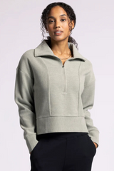 Kristine Quarter Zip Pullover in Vetiver