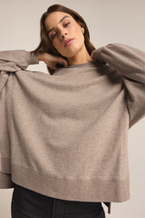 Modern Weekender Sweatshirt in Heather Taupe by Z Supply