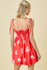 Portia Floral Bubble Hem Dress