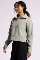 Kristine Quarter Zip Pullover in Vetiver