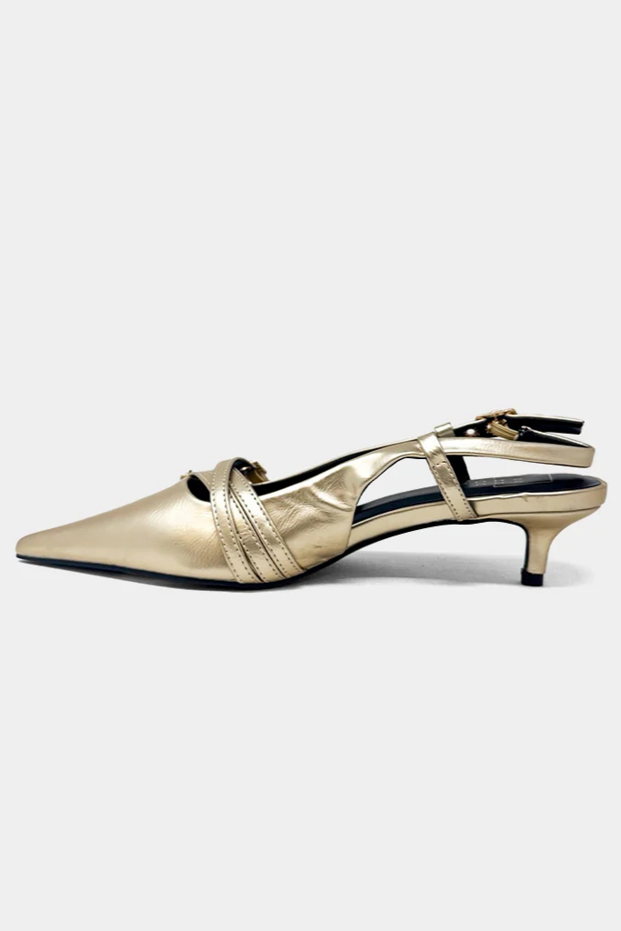 Nadja Kitten Heel In Gold