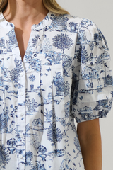 Renzo Toile Button Down Top