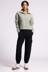 Kristine Quarter Zip Pullover in Vetiver