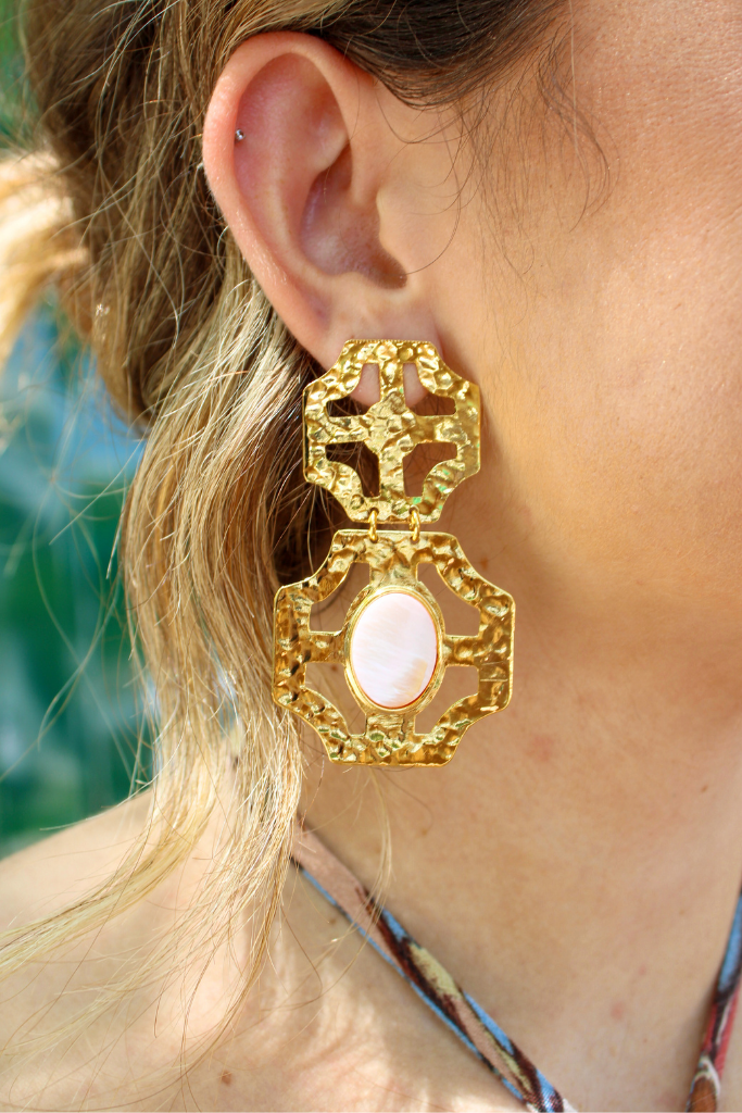 Turin Statement Earring In Light Pink