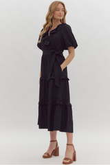 Esme Tie Front Midi Dress