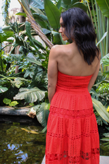 Safe Haven Midi Dress in Red