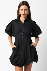 Carly mini dress in black