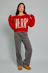 Merry Stitch Crop Sweater