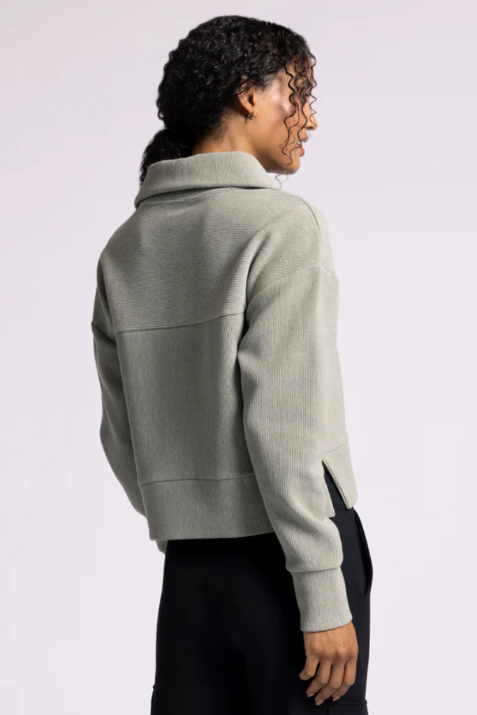 Kristine Quarter Zip Pullover in Vetiver