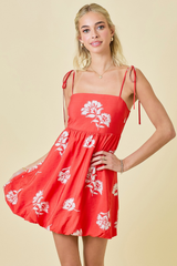 Portia Floral Bubble Hem Dress