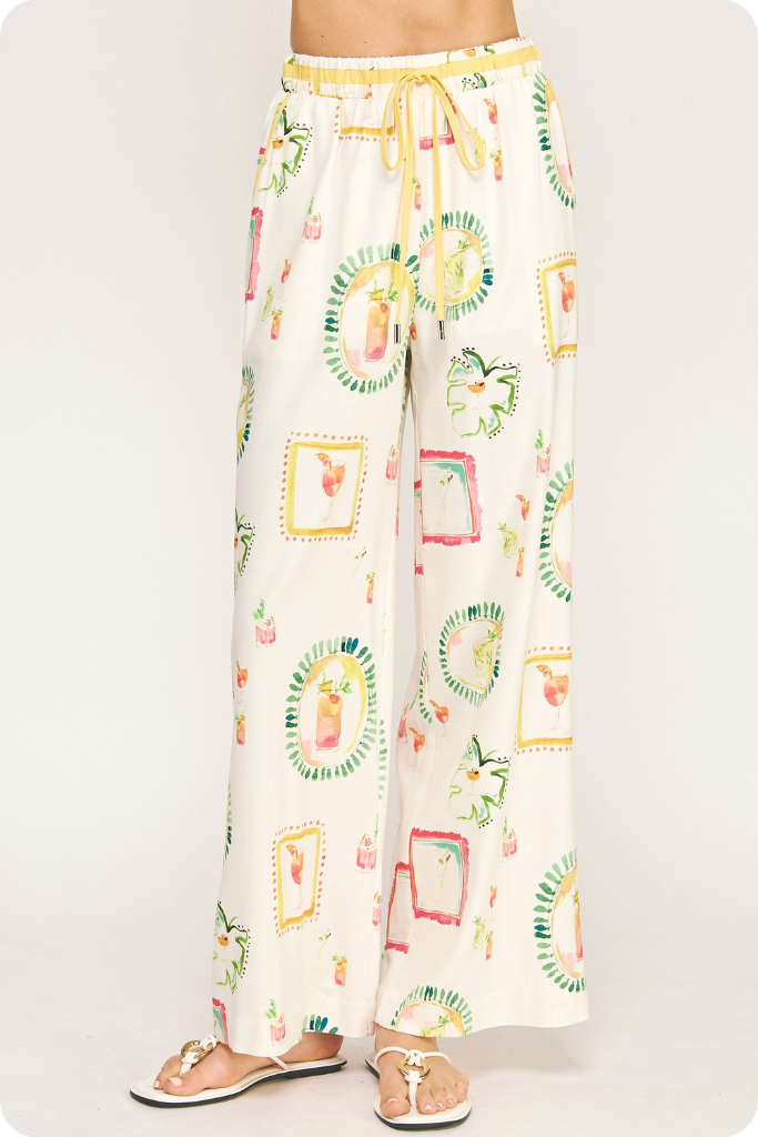 Happy Hour Linen Wide Leg Pants