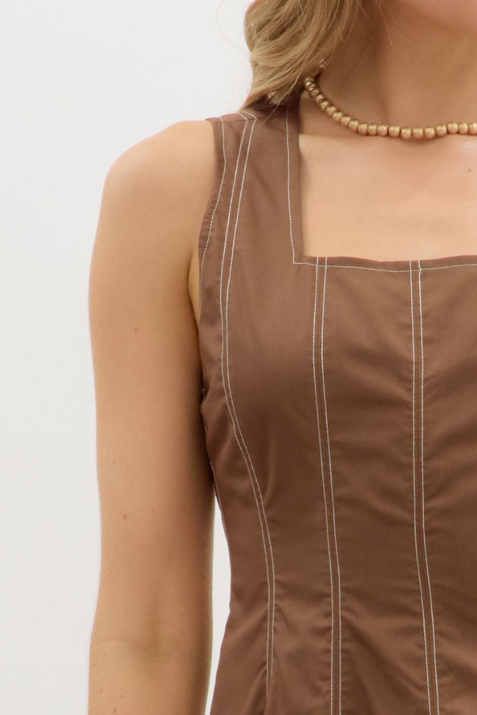 Blair Stitch Detail Midi Dress