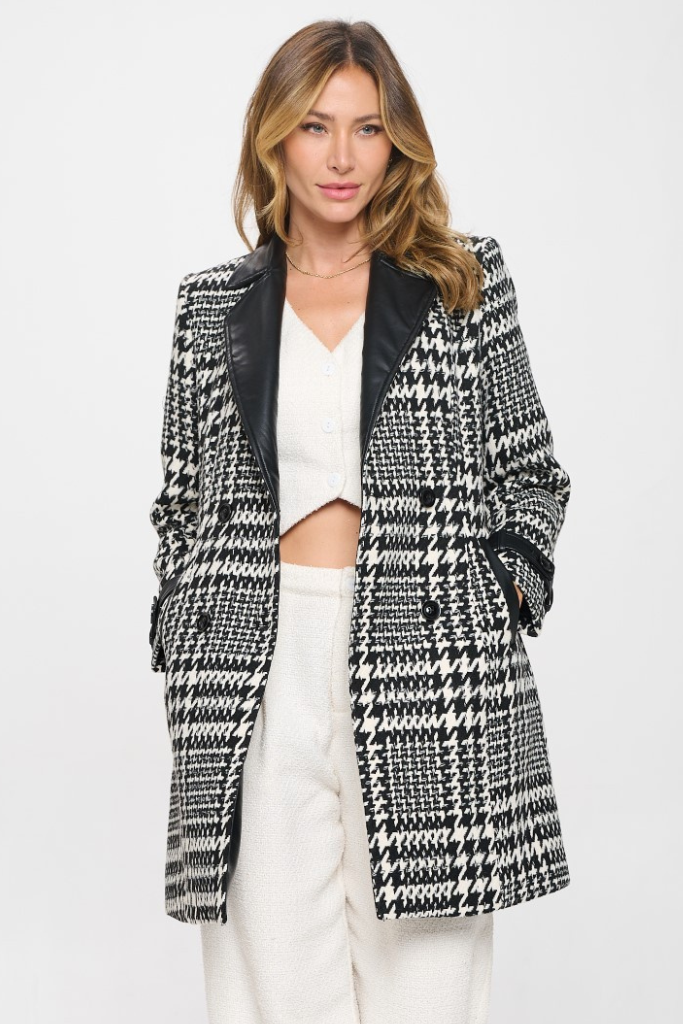 Miranda Houndstooth Coat