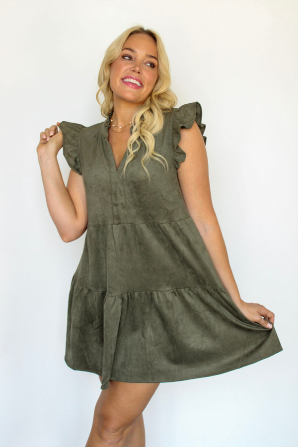 Paige Mini Dress In Olive