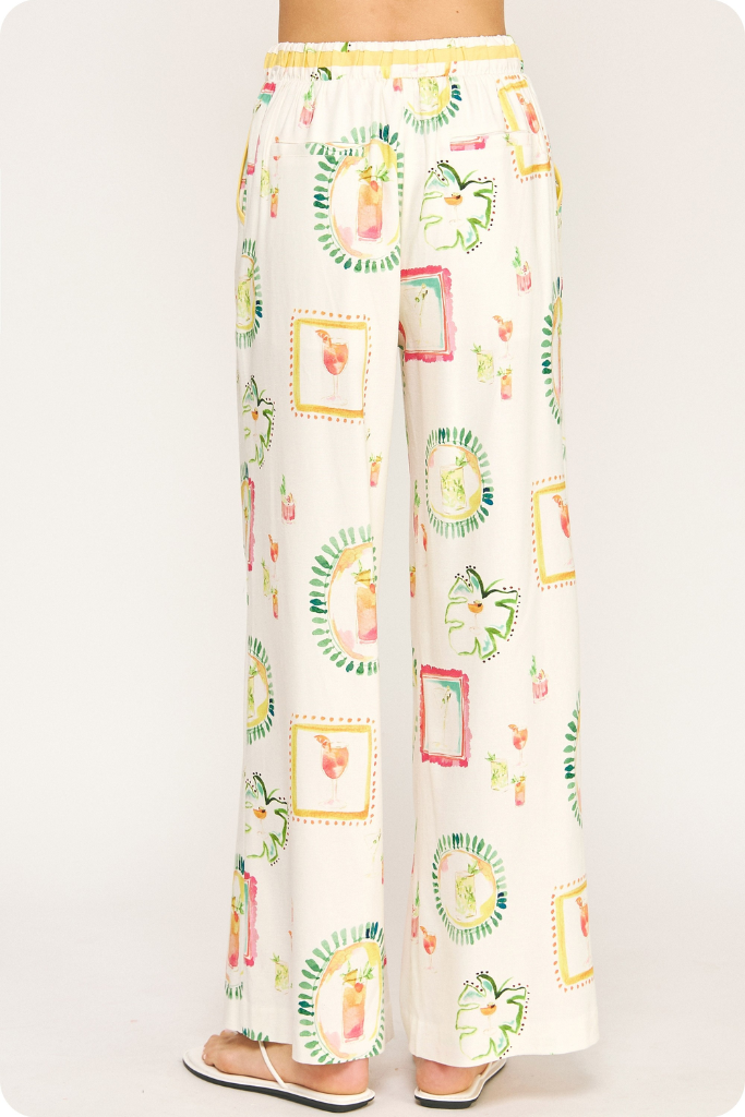 Happy Hour Linen Wide Leg Pants