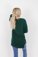 We're Dreaming Sweater in Hunter Green
