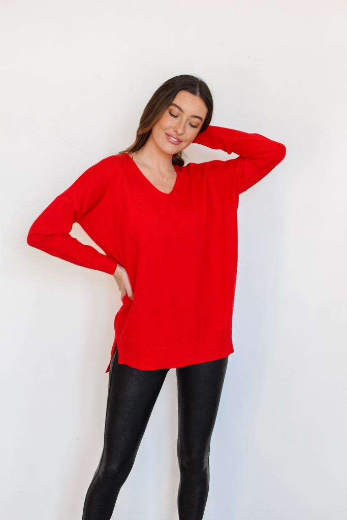 We're Dreaming Sweater in Lipstick