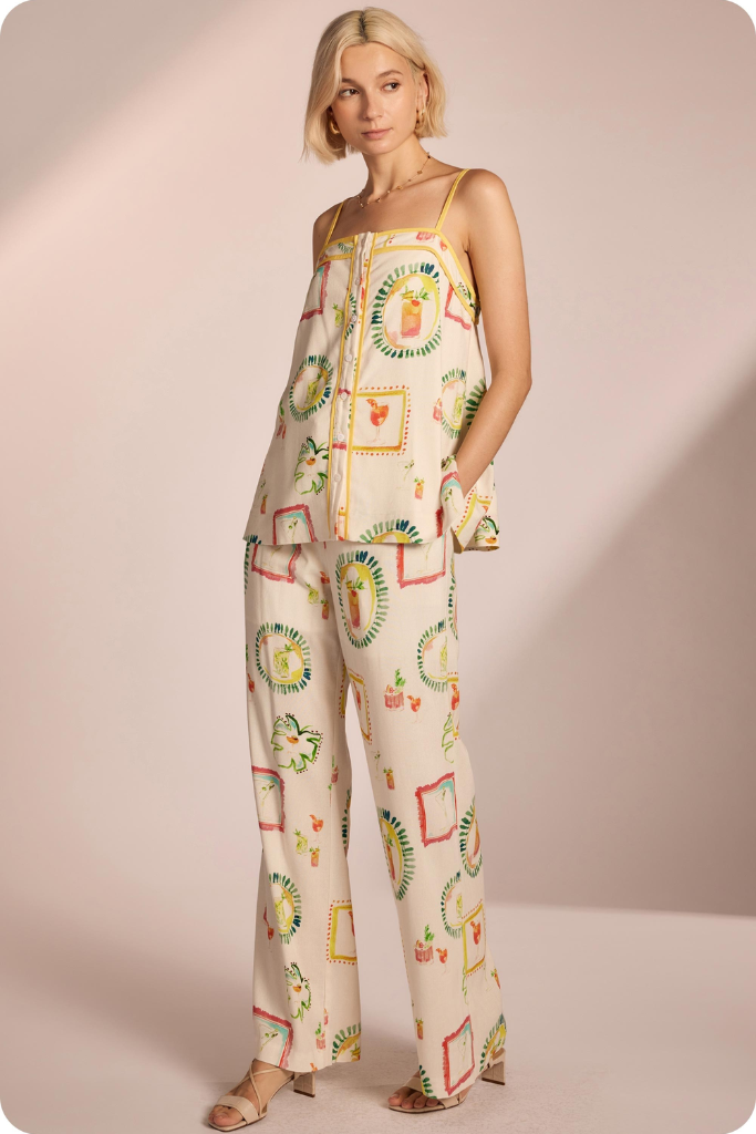 Happy Hour Linen Wide Leg Pants