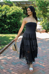 Safe Haven Midi Dress in Black