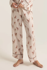 Dreamer Cheetah Satin Pant by Z Supply