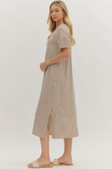 Amber Seersucker Midi Dress