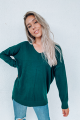 Dreamer Sweater in Hunter Green