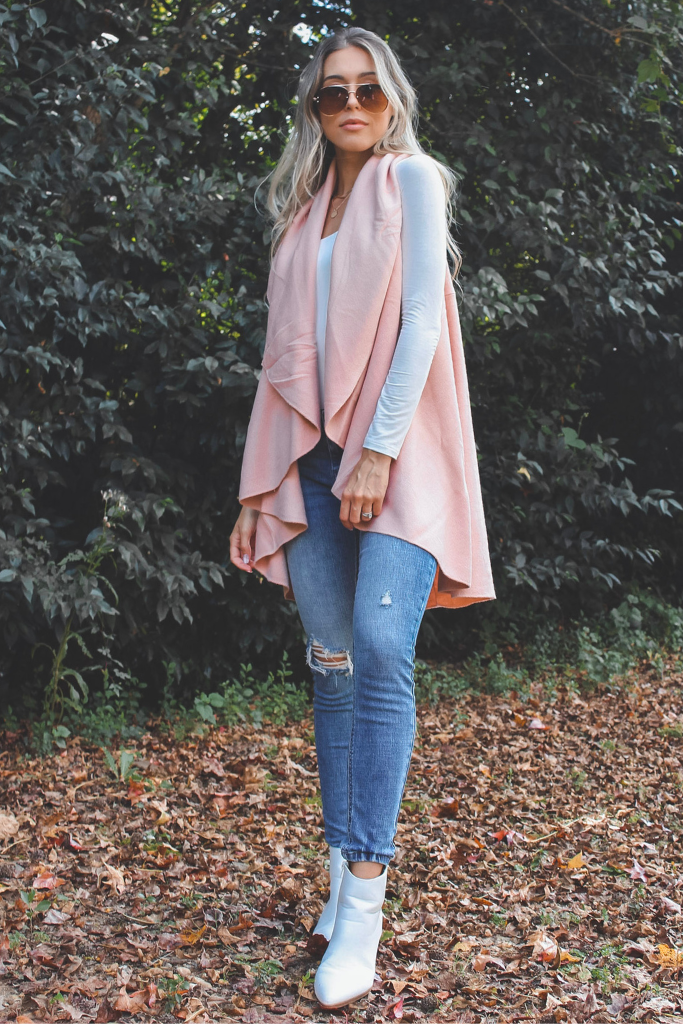 Perfect Shawl Vest in Blush