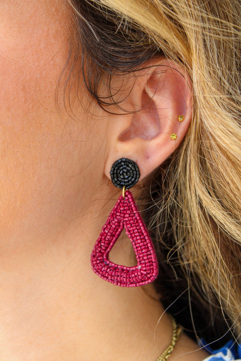 Burgundy Midnight Dangle Earring