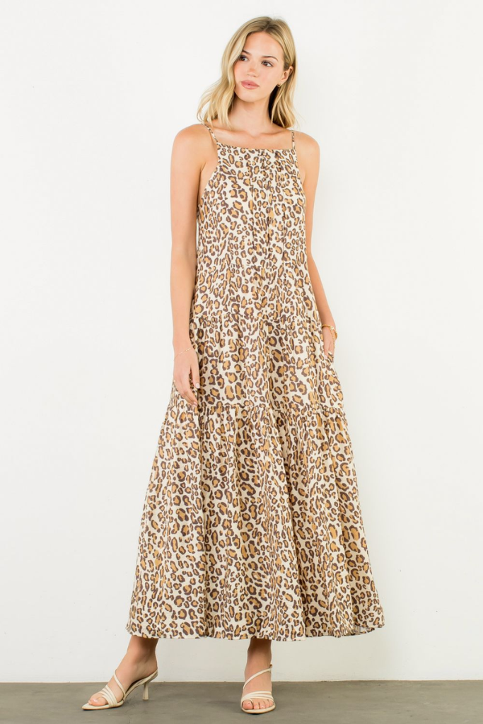 Hattie Leopard Print Maxi Dress