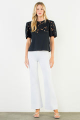 Tara cut out top in black