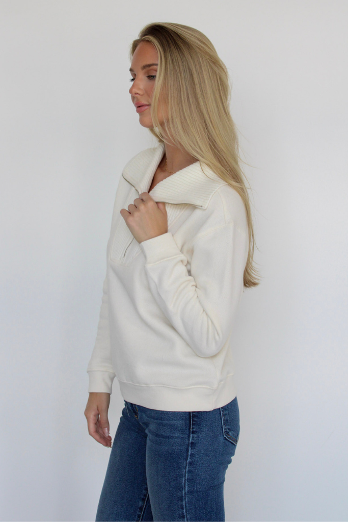 Sonata Fleece Half Zip Sweatshirt by Z Supply