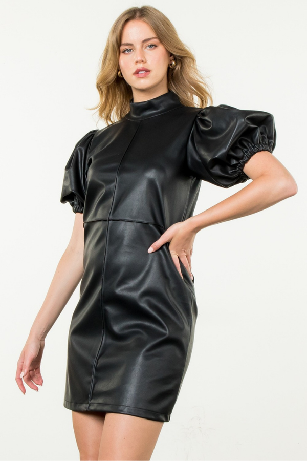 Your End Game Pleather Mini Dress