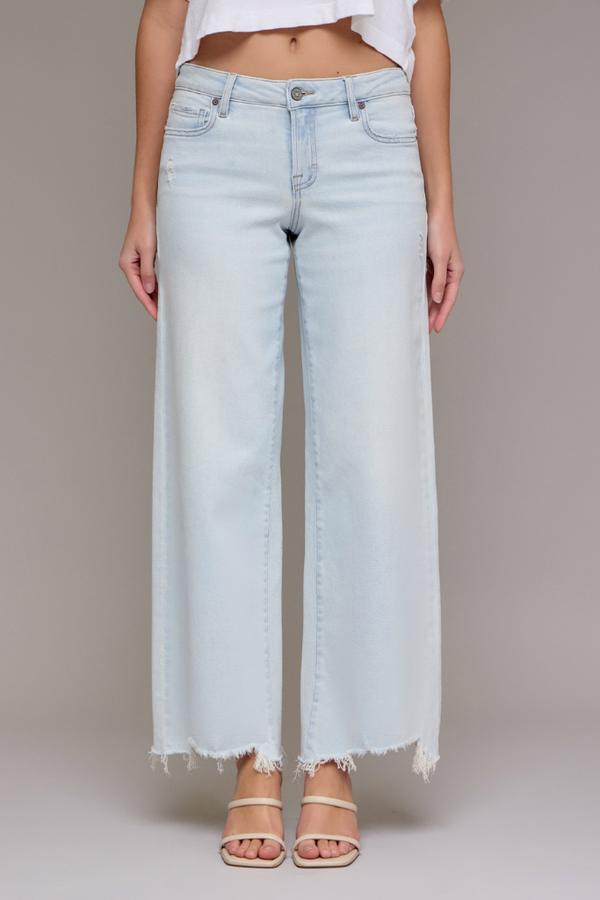 Nori Mid Rise Straight Wide Leg Jean