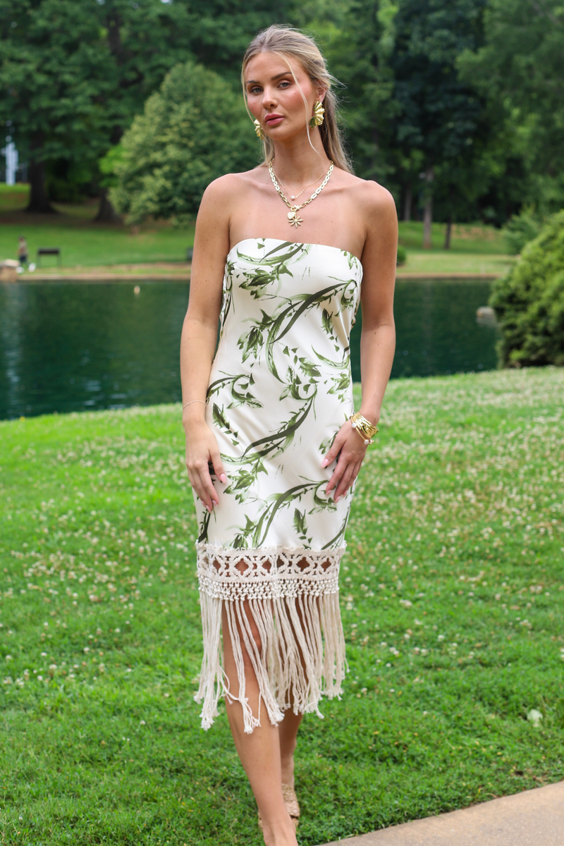 Lily Fringe Midi Dress