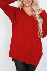 We're Dreaming Sweater in Red