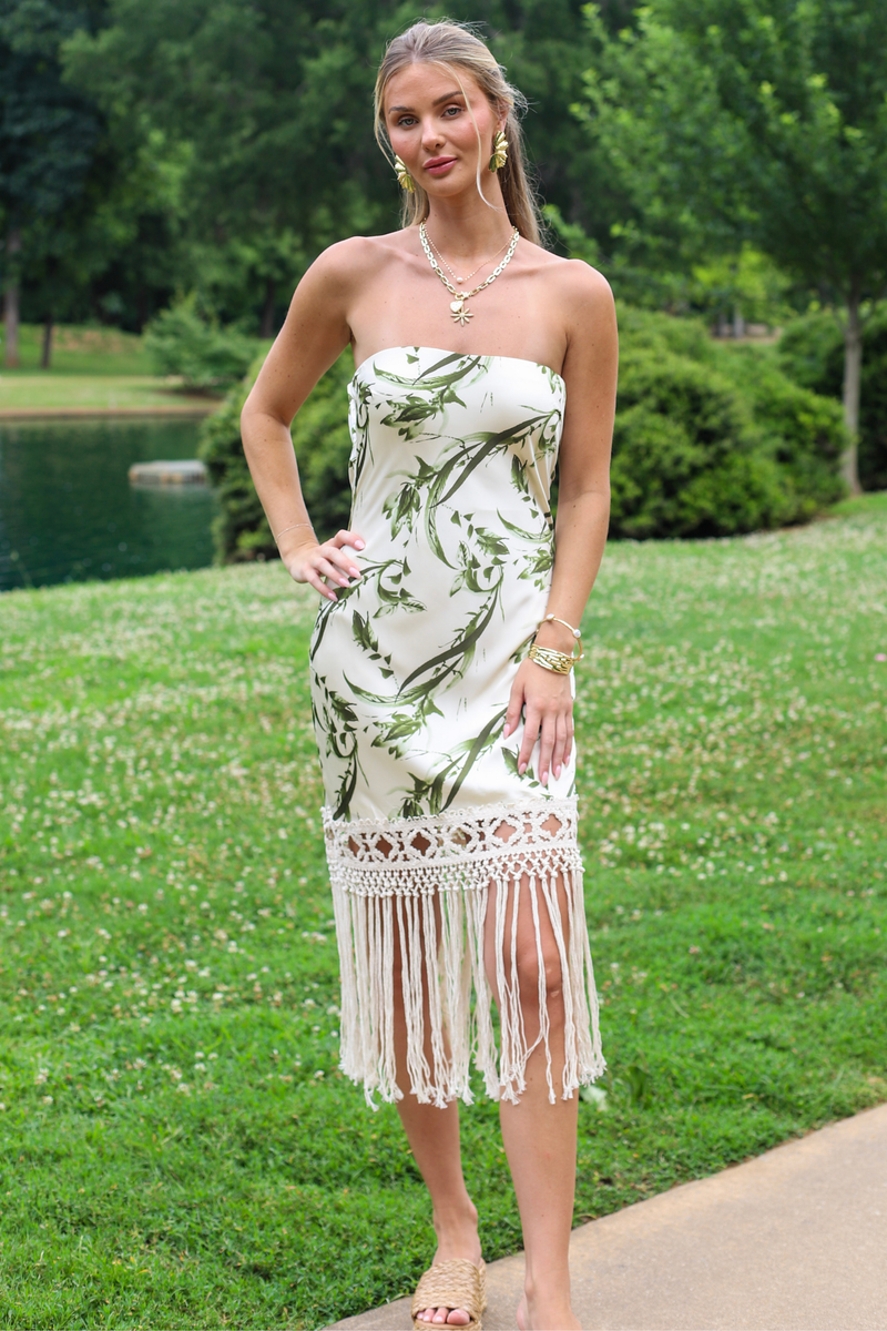 Lily Fringe Midi Dress