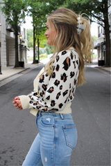 Savannah Cropped Leopard Sweater