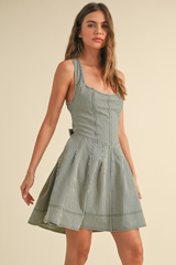 Gemma Corset Top Stripe Mini Dress