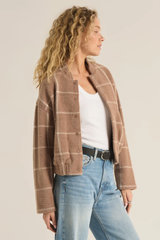 Lex Plaid Sweater Bomber Jacket by Z Supply