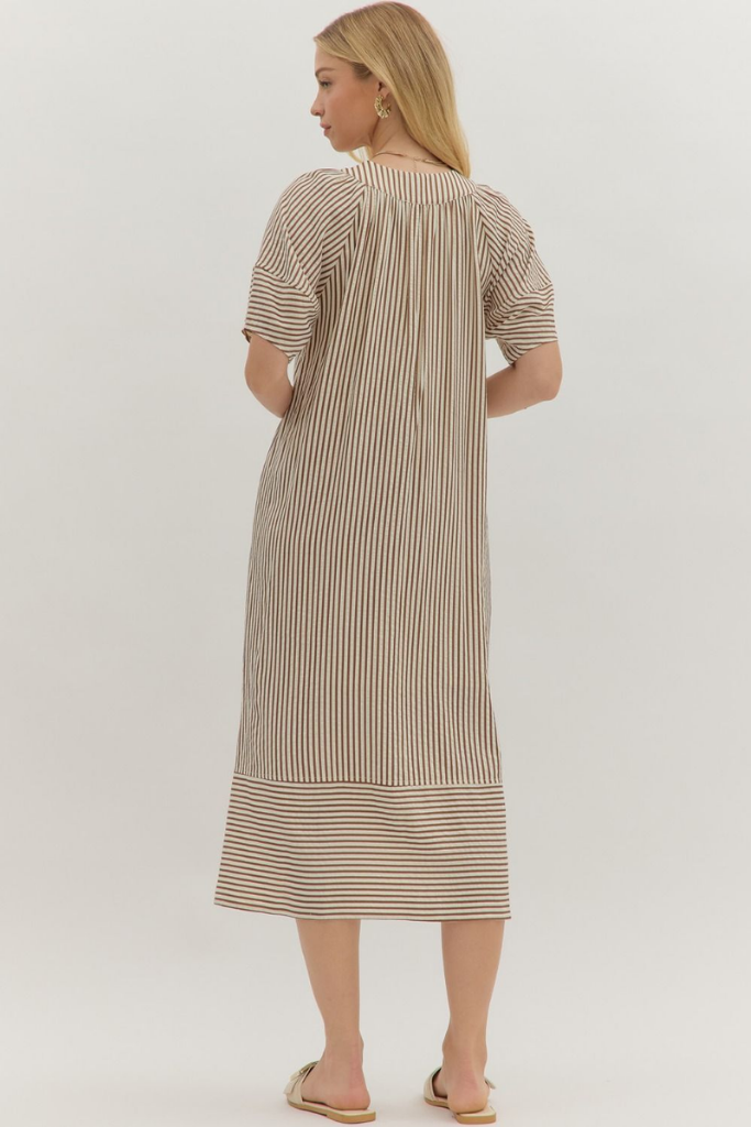 Amber Seersucker Midi Dress
