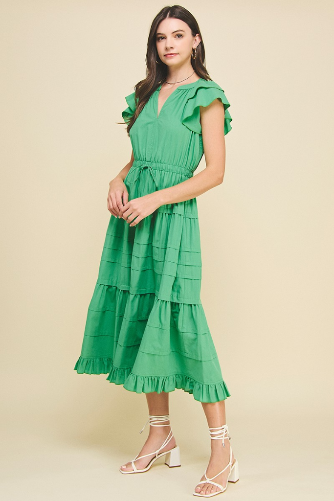 Delia Tiered Midi Dress